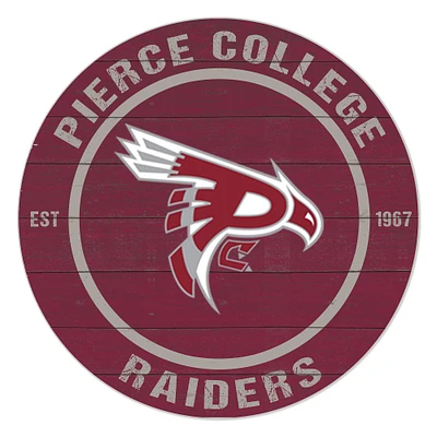 Pierce College Raiders 20'' x 20'' Indoor/Outdoor Team Color Circle Sign