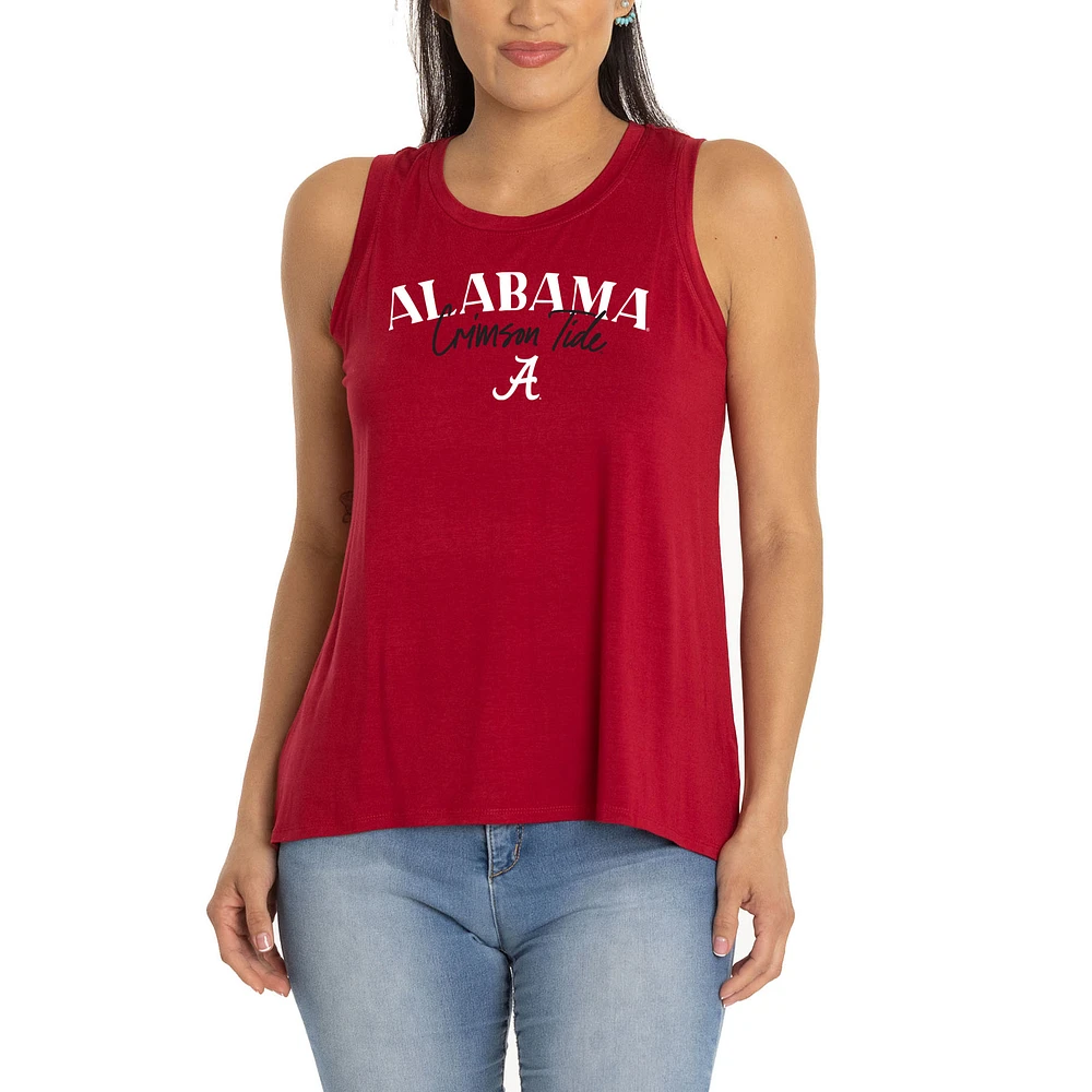 Women's Crimson Alabama Tide Hannah High Neck Tank Top