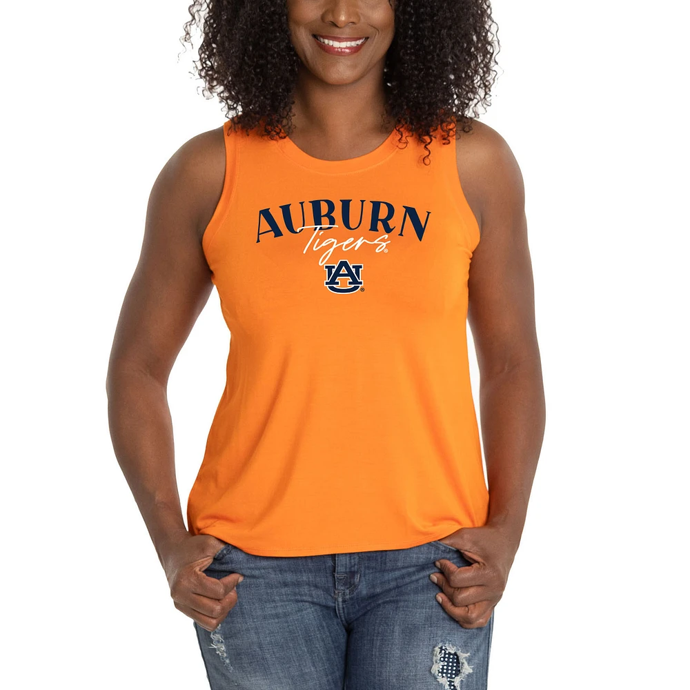 Women's Orange Auburn Tigers Hannah High Neck Tank Top