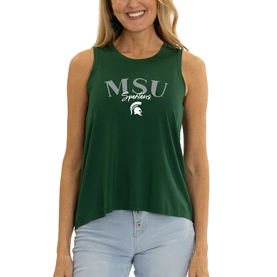 Women's Green Michigan State Spartans Hannah High Neck Tank Top
