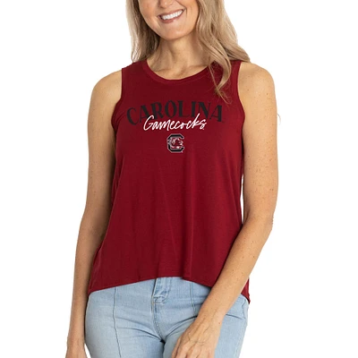 Women's Garnet South Carolina Gamecocks Hannah High Neck Tank Top