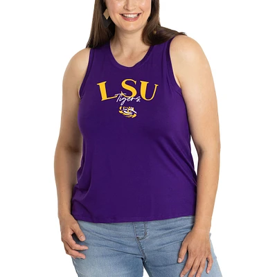 Women's Purple LSU Tigers Hannah High Neck Tank Top