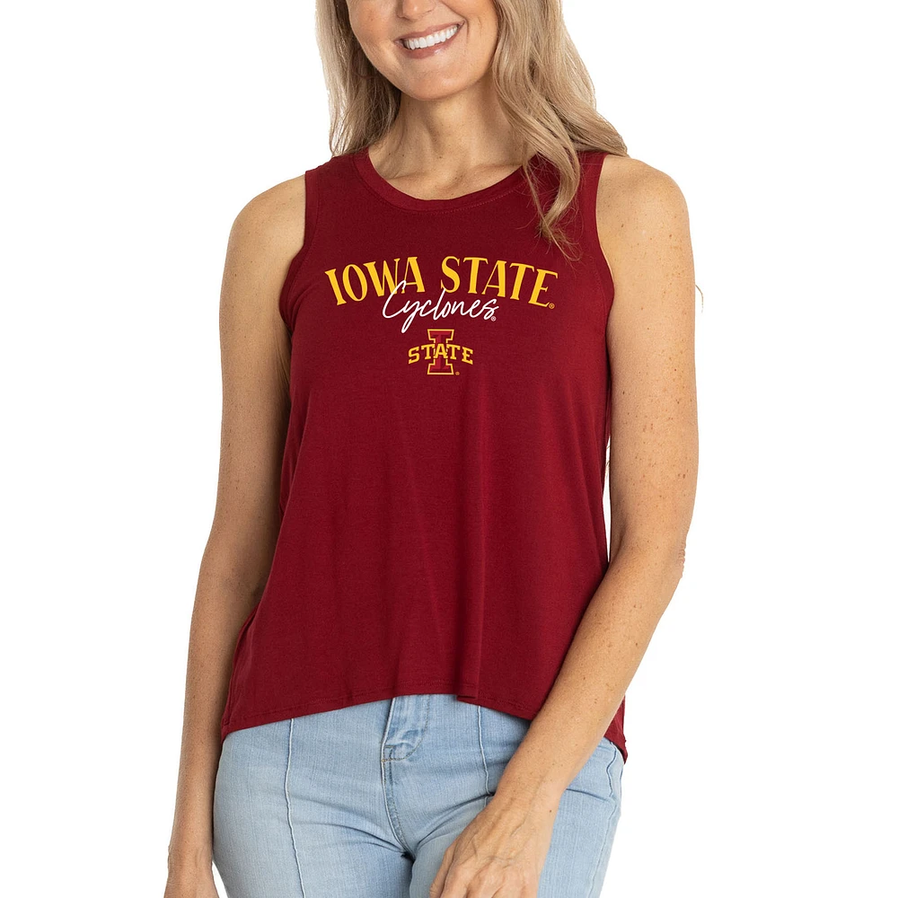 Women's Cardinal Iowa State Cyclones Hannah High Neck Tank Top