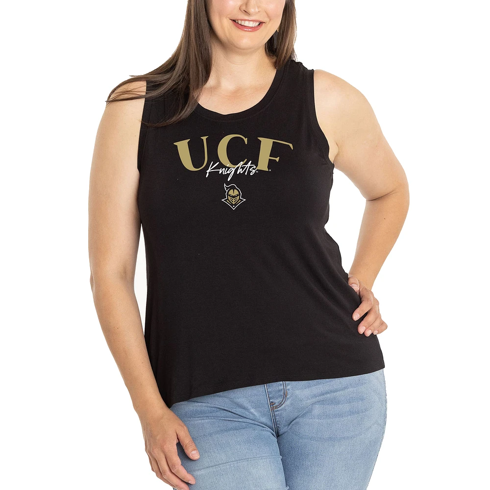 Women's Black UCF Knights Hannah High Neck Tank Top