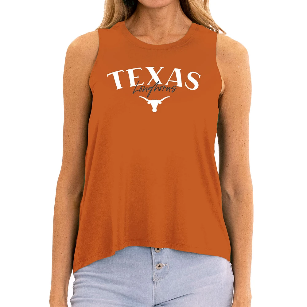 Women's Texas Orange Longhorns Hannah High Neck Tank Top