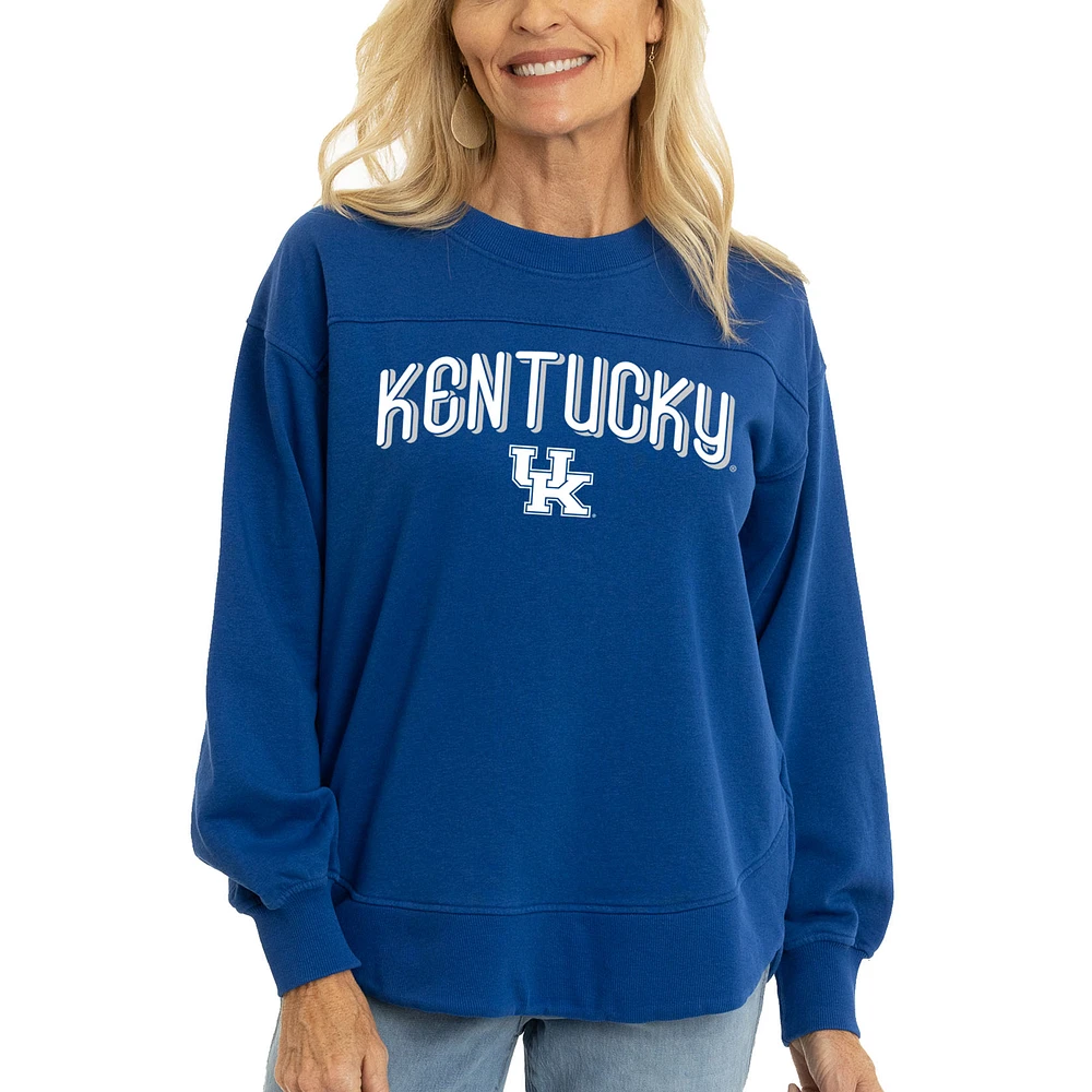 Women's Royal Kentucky Wildcats Yvette Pullover Sweatshirt
