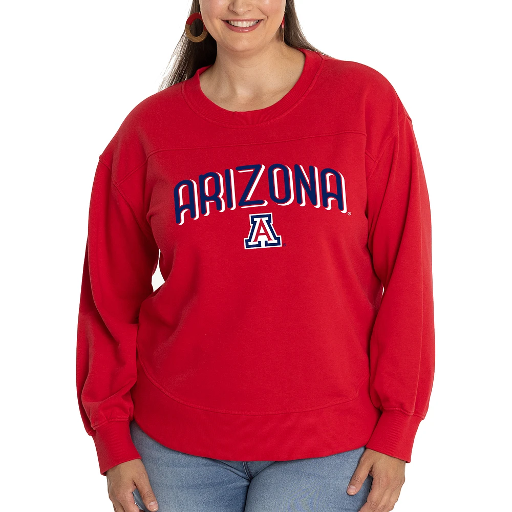 Women's Red Arizona Wildcats Yvette Pullover Sweatshirt