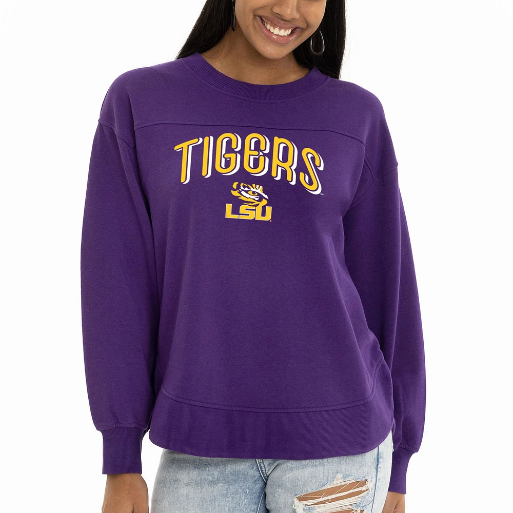 Women's Purple LSU Tigers Yvette Pullover Sweatshirt