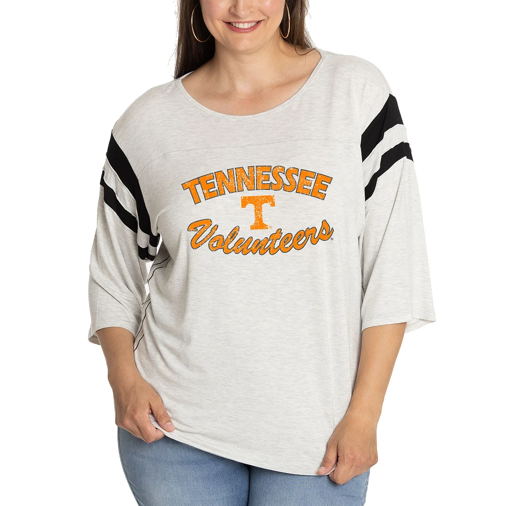 Women's Ash Tennessee Volunteers Sabrina 3/4-Sleeve Jersey T-Shirt