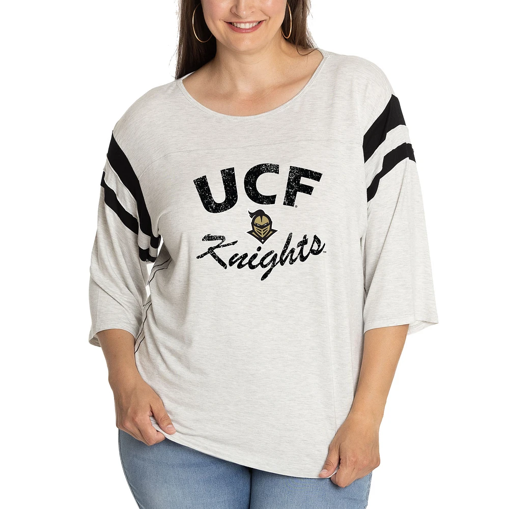 Women's Ash UCF Knights Sabrina 3/4-Sleeve Jersey T-Shirt