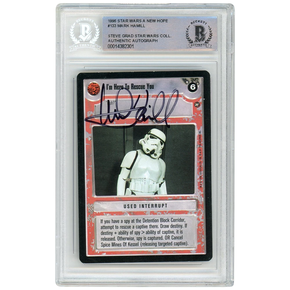 Mark Hamill Star Wars Autographed 1996 CCG A New Hope #133 BAS Authenticated Card - The Steve Grad Collection
