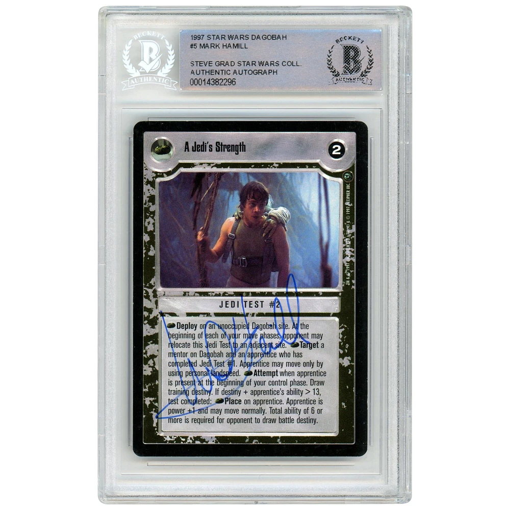 Mark Hamill Star Wars Autographed 1997 CCG Dagobah #5 BAS Authenticated Card - The Steve Grad Collection