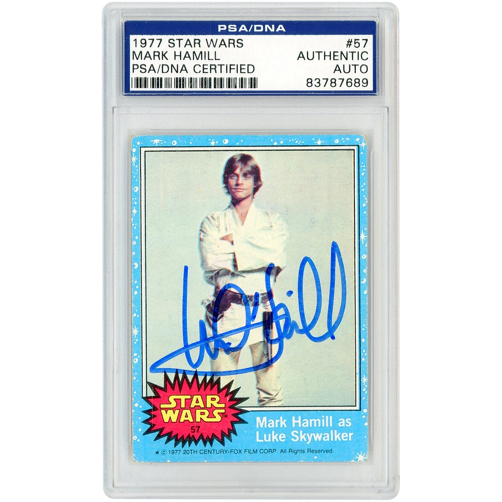 Mark Hamill Autographed 1977 Topps Star Wars Luke Skywalker #57 PSA Authenticated Card