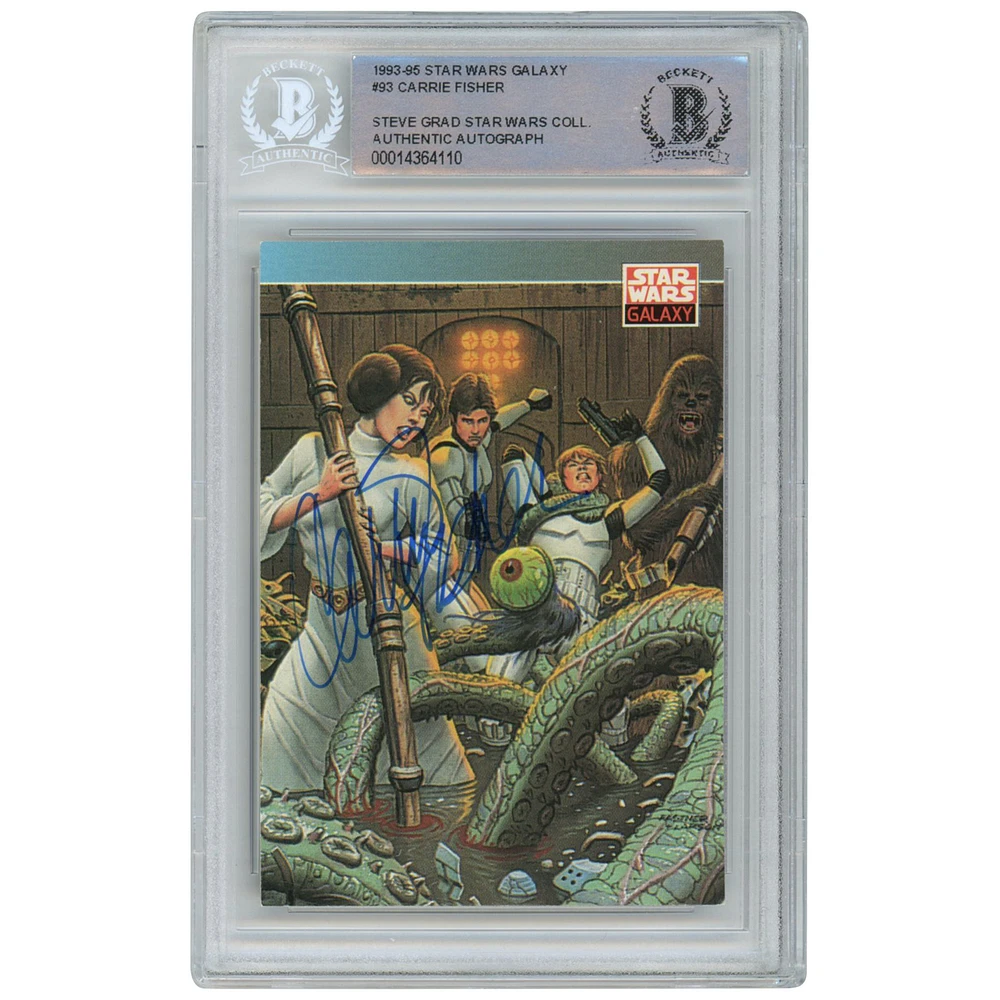 Carrie Fisher Star Wars Autographed 1993-95 Topps Galaxy #93 BAS Authenticated Authentic Card - The Steve Grad Collection