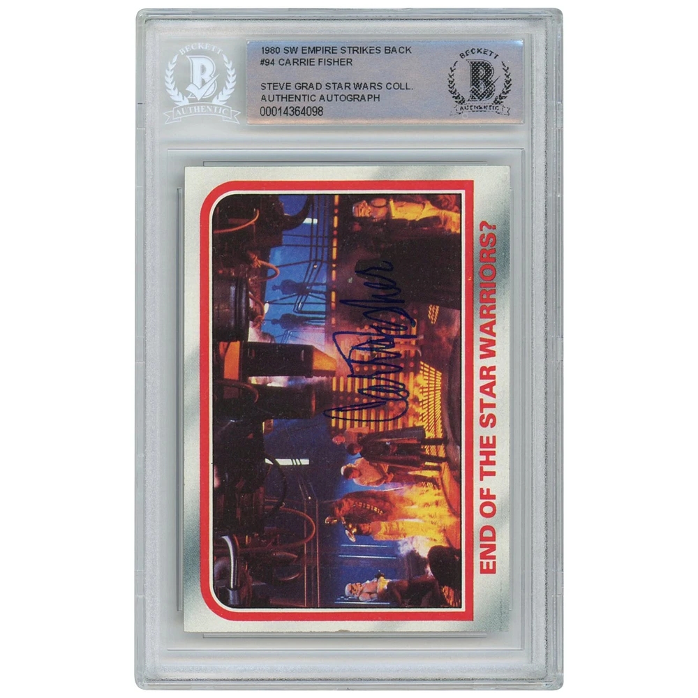 Carrie Fisher Star Wars Autographed 1980 Topps The Empire Strikes Back #94 BAS Authenticated Card