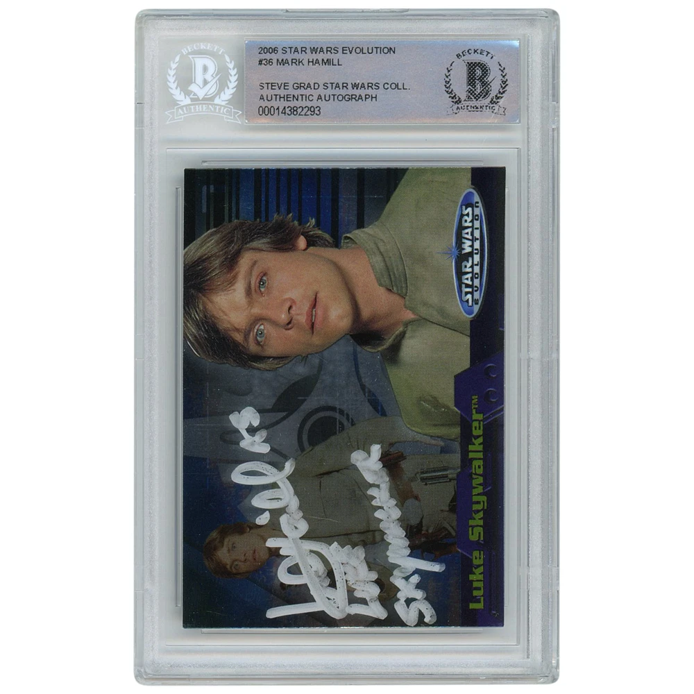 Mark Hamill Star Wars Autographed 2006 Topps Evolution #36 BAS Authenticated Card with "As Luke Skywalker" Inscription - The Steve Grad Collection