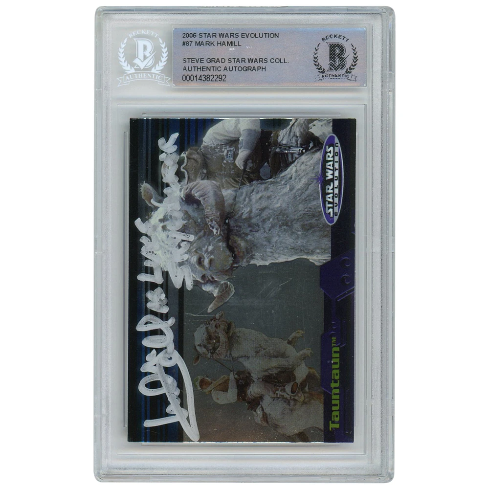 Mark Hamill Star Wars Autographed 2006 Topps Evolution #87 BAS Authenticated Card with "As Luke Skywalker" Inscription - The Steve Grad Collection