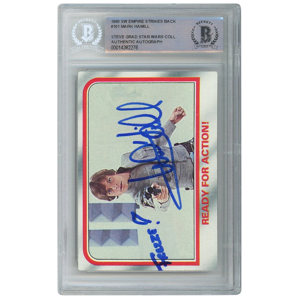 Mark Hamill Autographed 1980 Topps The Empire Strikes Back #101 BAS Authenticated Card with "Freeze!" Inscription