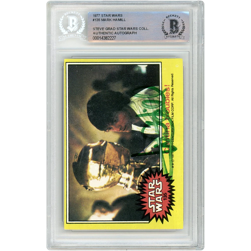 Mark Hamill Autographed 1977 Topps Star Wars Luke Skywalker #135 BAS Authenticated Card