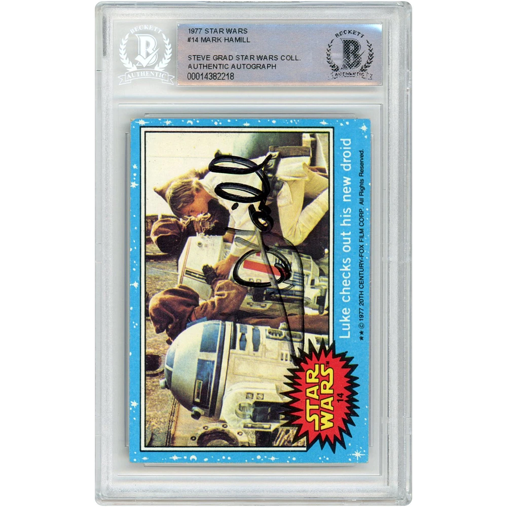 Mark Hamill Autographed 1977 Topps Star Wars Luke Skywalker #14 BAS Authenticated Card