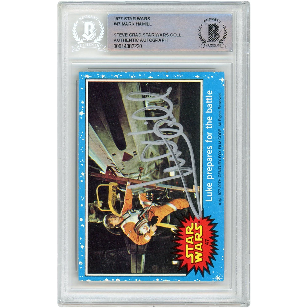Mark Hamill Autographed 1977 Topps Star Wars Luke Skywalker #47 BAS Authenticated Card