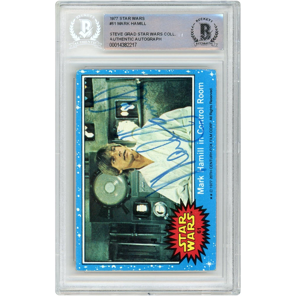 Mark Hamill Autographed 1977 Topps Star Wars Luke Skywalker #61 BAS Authenticated Card