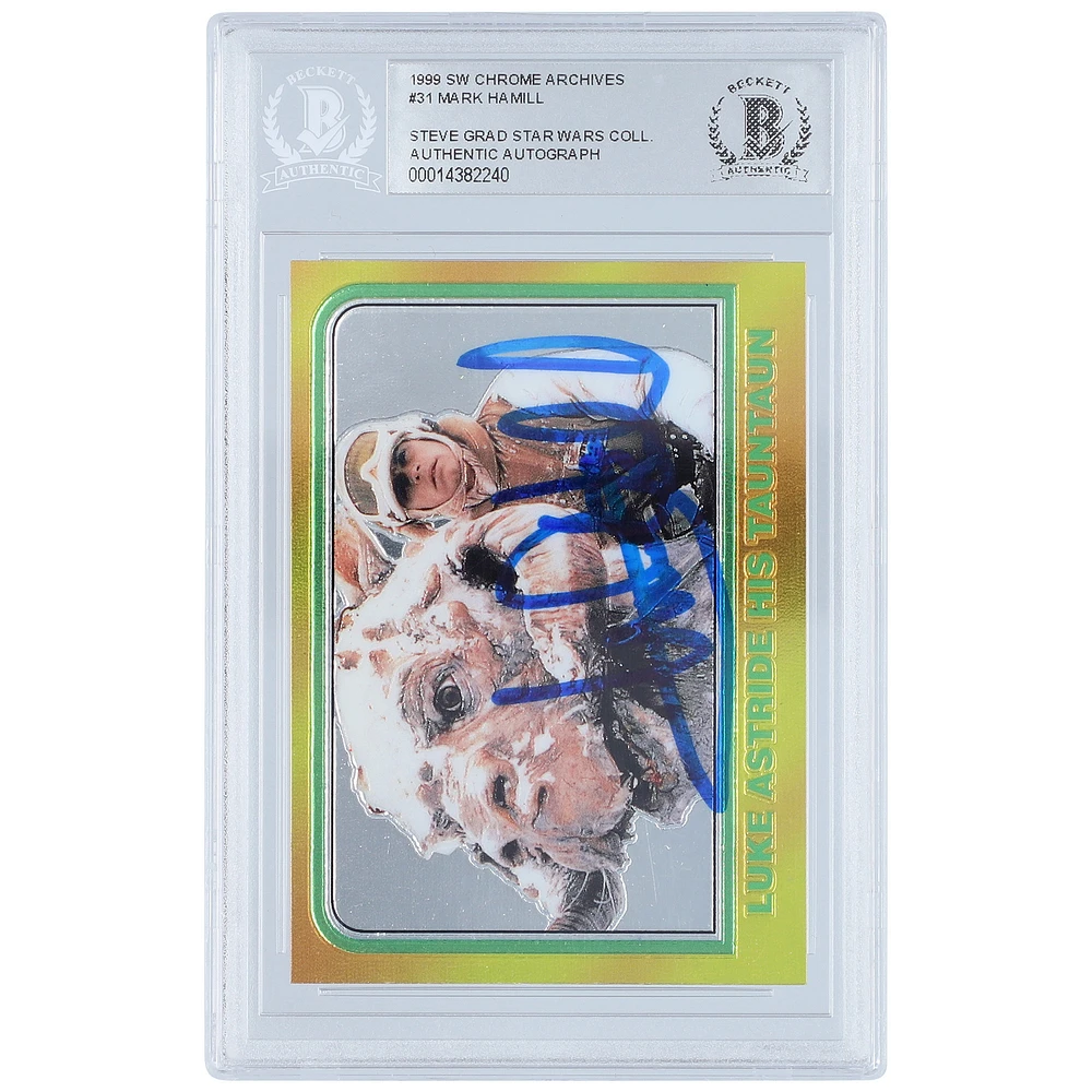 Mark Hamill Star Wars Autographed 1999 Topps Chrome Archives #31 BAS Authenticated Card - The Steve Grad Collection