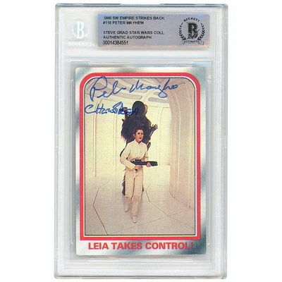Peter Mayhew Star Wars Autographed 1980 Topps The Empire Strikes Back #110 BAS Authenticated Card with "Chewbacca" Inscription - The Steve Grad Collection