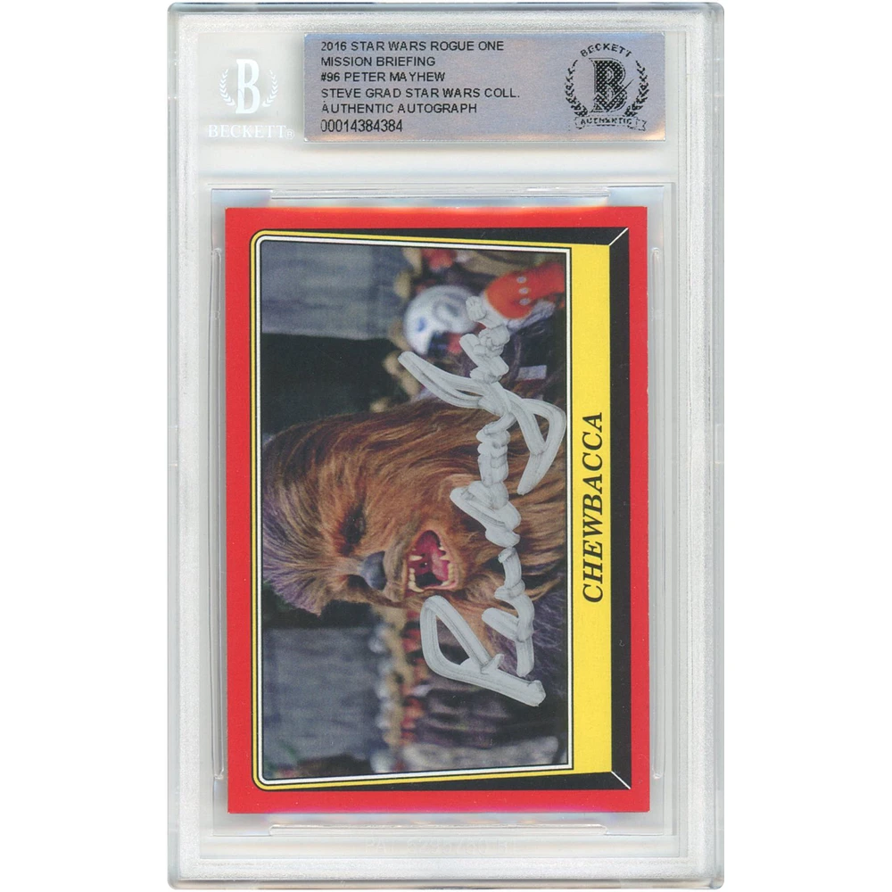 Peter Mayhew Star Wars Autographed 2016 Topps Rogue One Mission Briefing #96 BAS Authenticated Card - The Steve Grad Collection