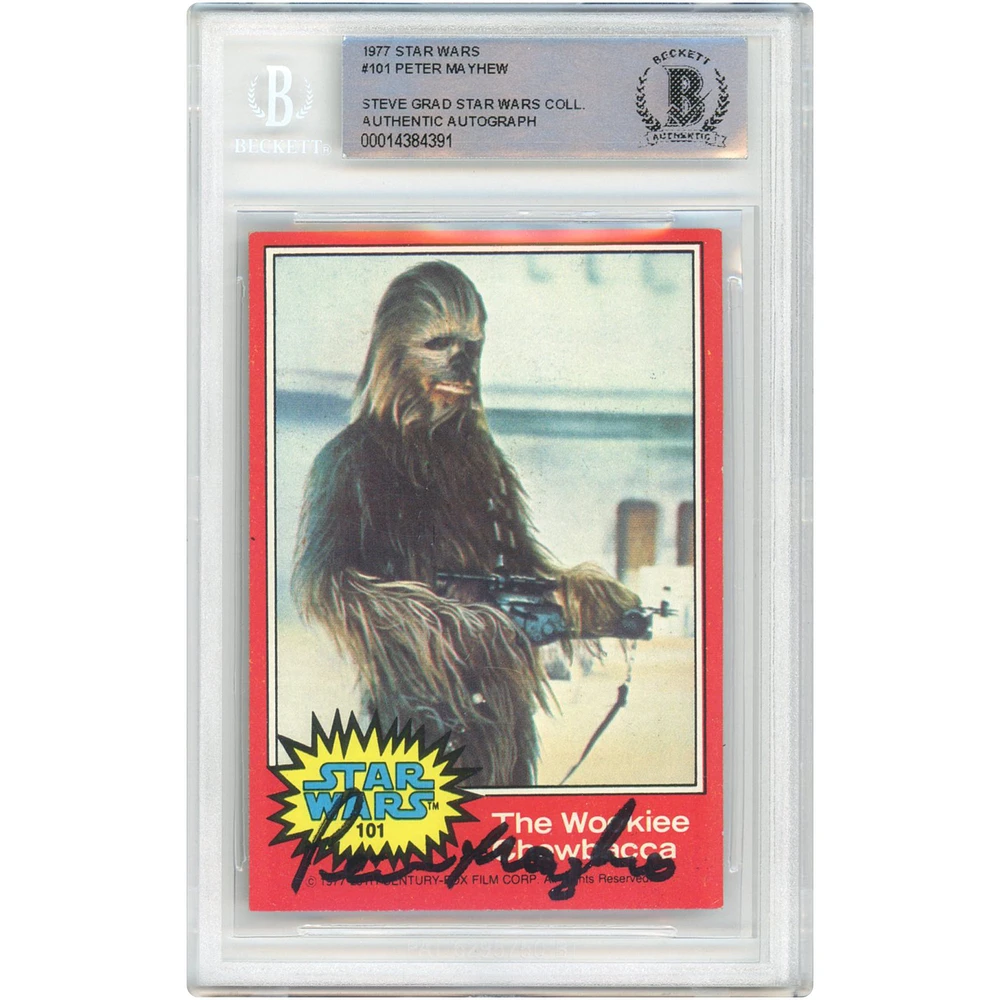Peter Mayhew Autographed 1977 Topps Star Wars Chewbacca #101 BAS Authenticated Card