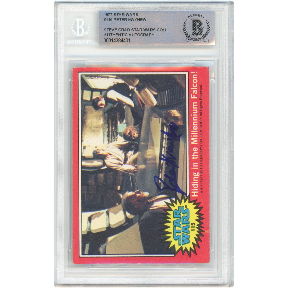 Peter Mayhew Autographed 1977 Topps Star Wars Chewbacca #115 BAS Authenticated Card