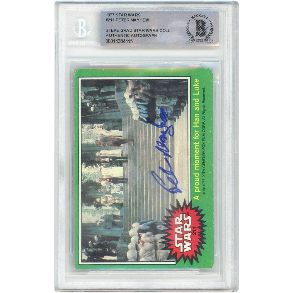 Peter Mayhew Autographed 1977 Topps Star Wars Chewbacca #211 BAS Authenticated Card