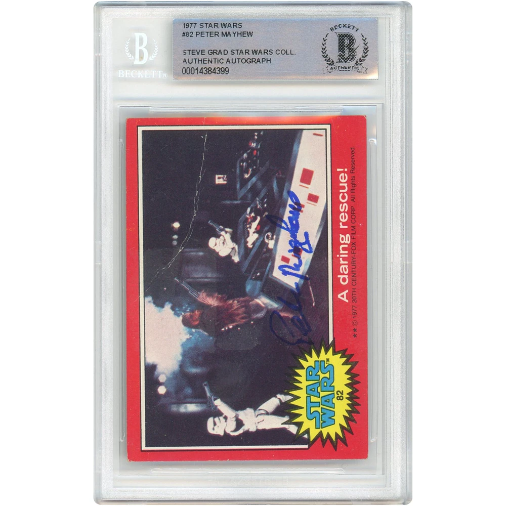 Peter Mayhew Autographed 1977 Topps Star Wars Chewbacca #82 BAS Authenticated Card