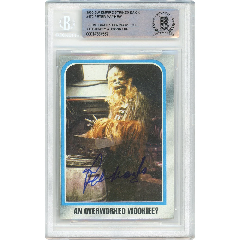 Peter Mayhew Star Wars Autographed 1980 Topps The Empire Strikes Back #172 BAS Authenticated Card - The Steve Grad Collection