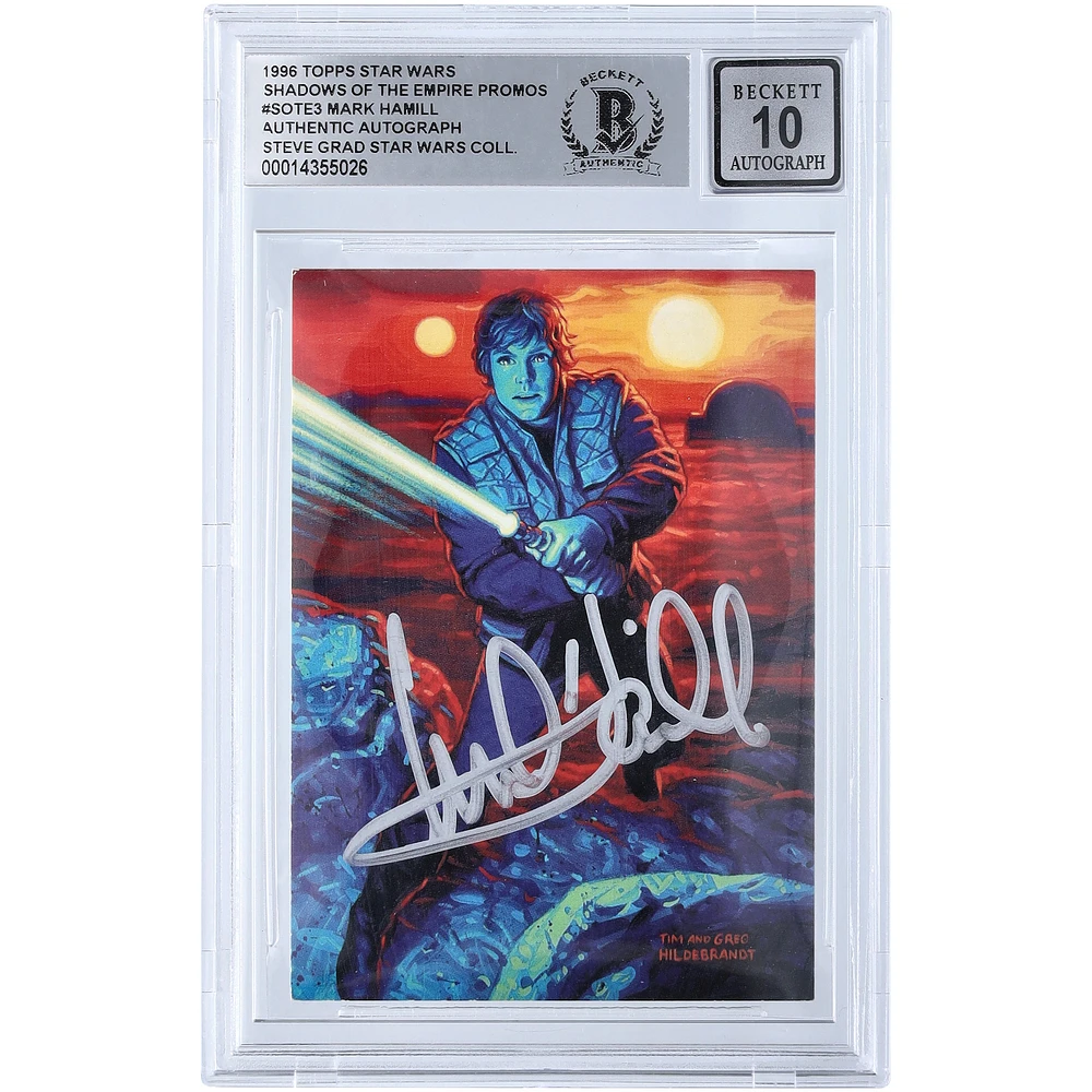 Mark Hamill Star Wars Autographed 1996 Topps Shadows Of The Empire #SOTE3 BGS Authenticated 10 Card