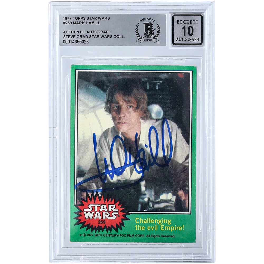 Mark Hamill Autographed 1977 Topps Star Wars #259 BGS Authenticated 10 Card