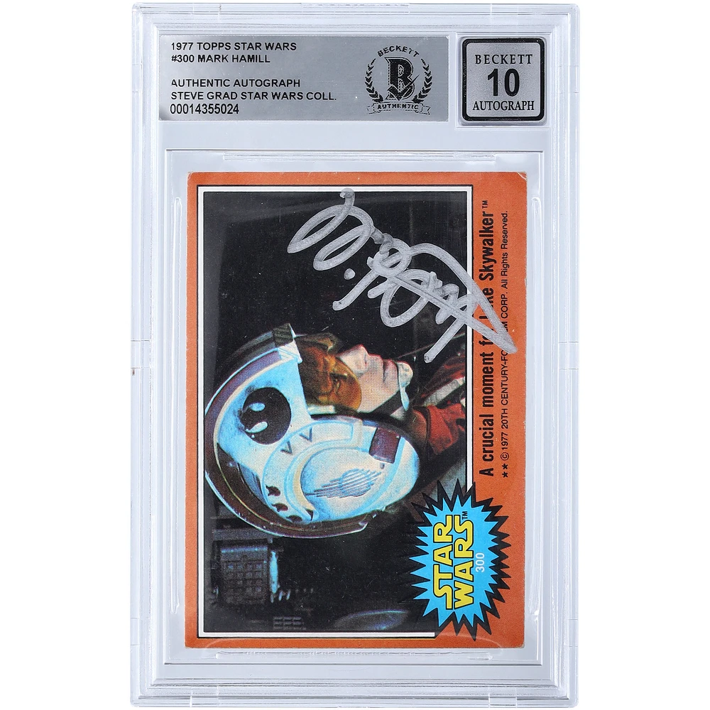 Mark Hamill Autographed 1977 Topps Star Wars #300 BGS Authenticated 10 Card