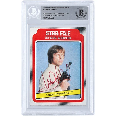 Mark Hamill The Empire Strikes Back Autographed 1980 Topps Empire Strikes Back #2 BGS Authenticated Card