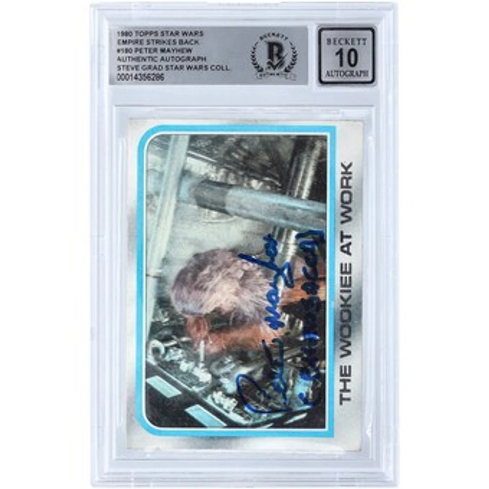 Peter Mayhew The Empire Strikes Back Autographed 1980 Topps The Empire Strikes Back #180 BGS Authenticated 10 Card with "Chewbacca" Inscription