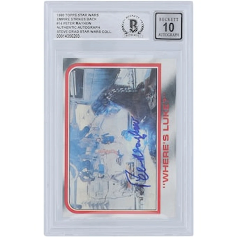 Peter Mayhew The Empire Strikes Back Autographed 1980 Topps The Empire Strikes Back #14 BGS Authenticated 10 Card