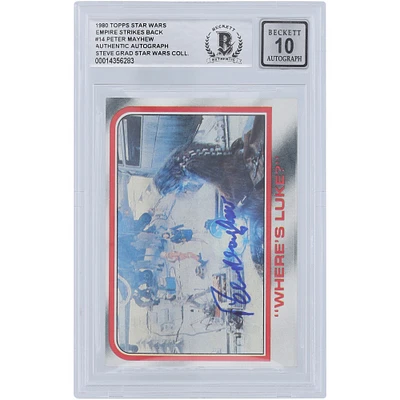 Peter Mayhew The Empire Strikes Back Autographed 1980 Topps The Empire Strikes Back #14 BGS Authenticated 10 Card