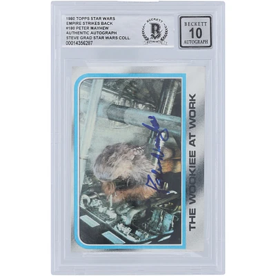 Peter Mayhew The Empire Strikes Back Autographed 1980 Topps The Empire Strikes Back #180 BGS Authenticated 10 Card