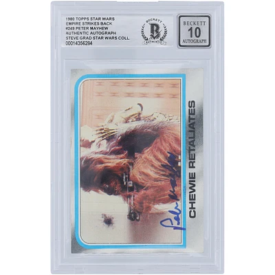 Peter Mayhew Star Wars Autographed 1980 Topps The Empire Strikes Back #249 BGS Authenticated 10 Card
