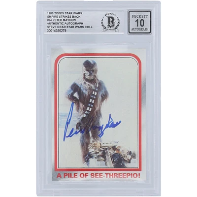 Peter Mayhew Star Wars Autographed 1980 Topps The Empire Strikes Back #84 BGS Authenticated 10 Card
