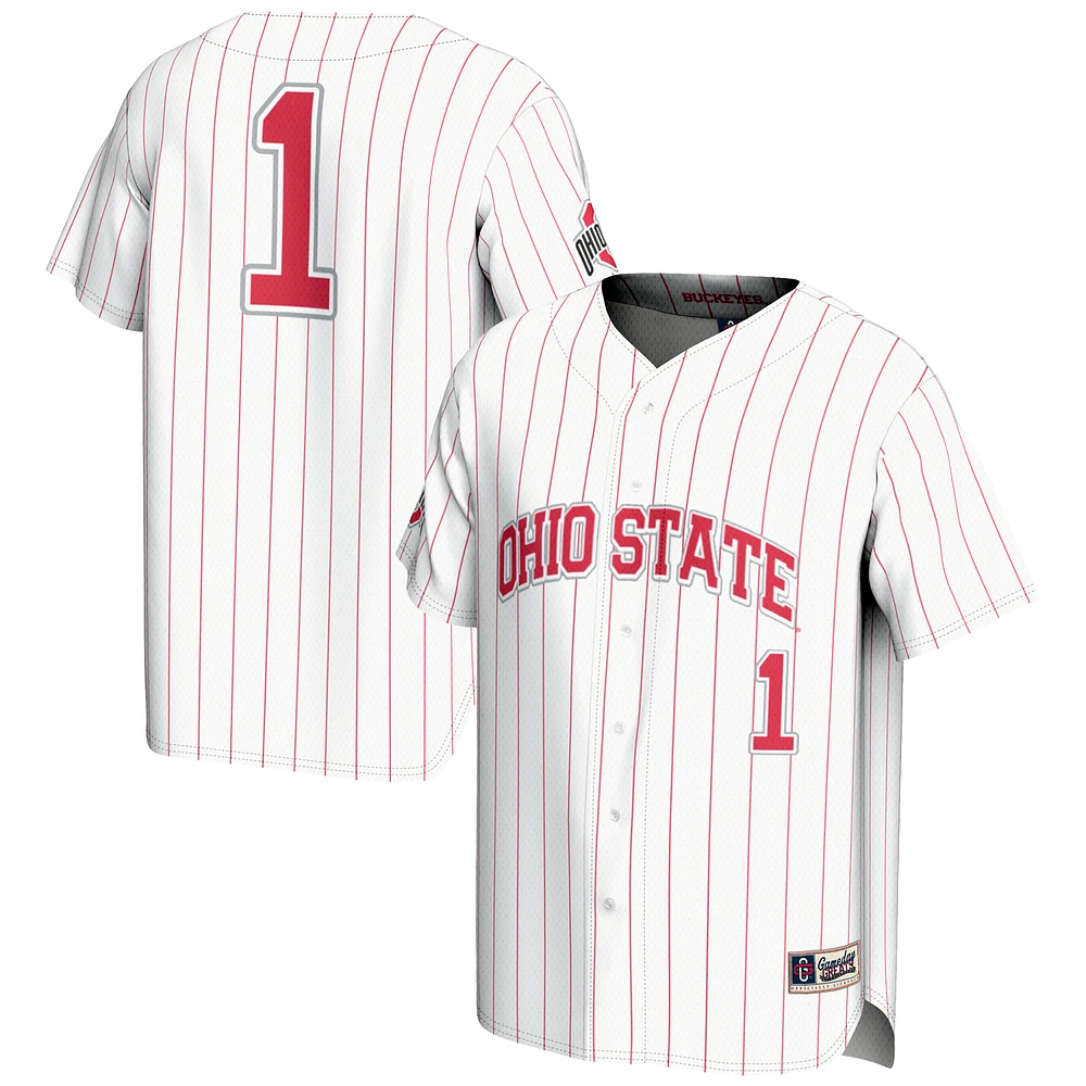 Men's GameDay Greats #1 Ohio State Buckeyes Lightweight Baseball Jersey