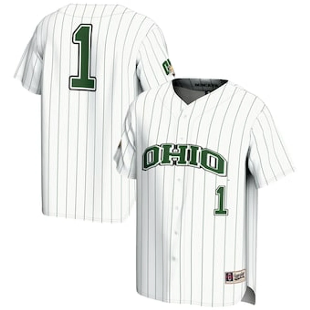 Men's GameDay Greats #1 White Ohio Bobcats Lightweight Baseball Jersey