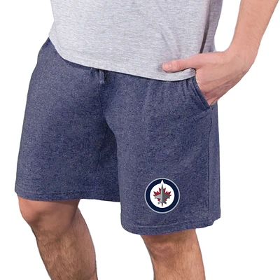 Men's Concepts Sport Navy Winnipeg Jets Quest Knit Jam Shorts