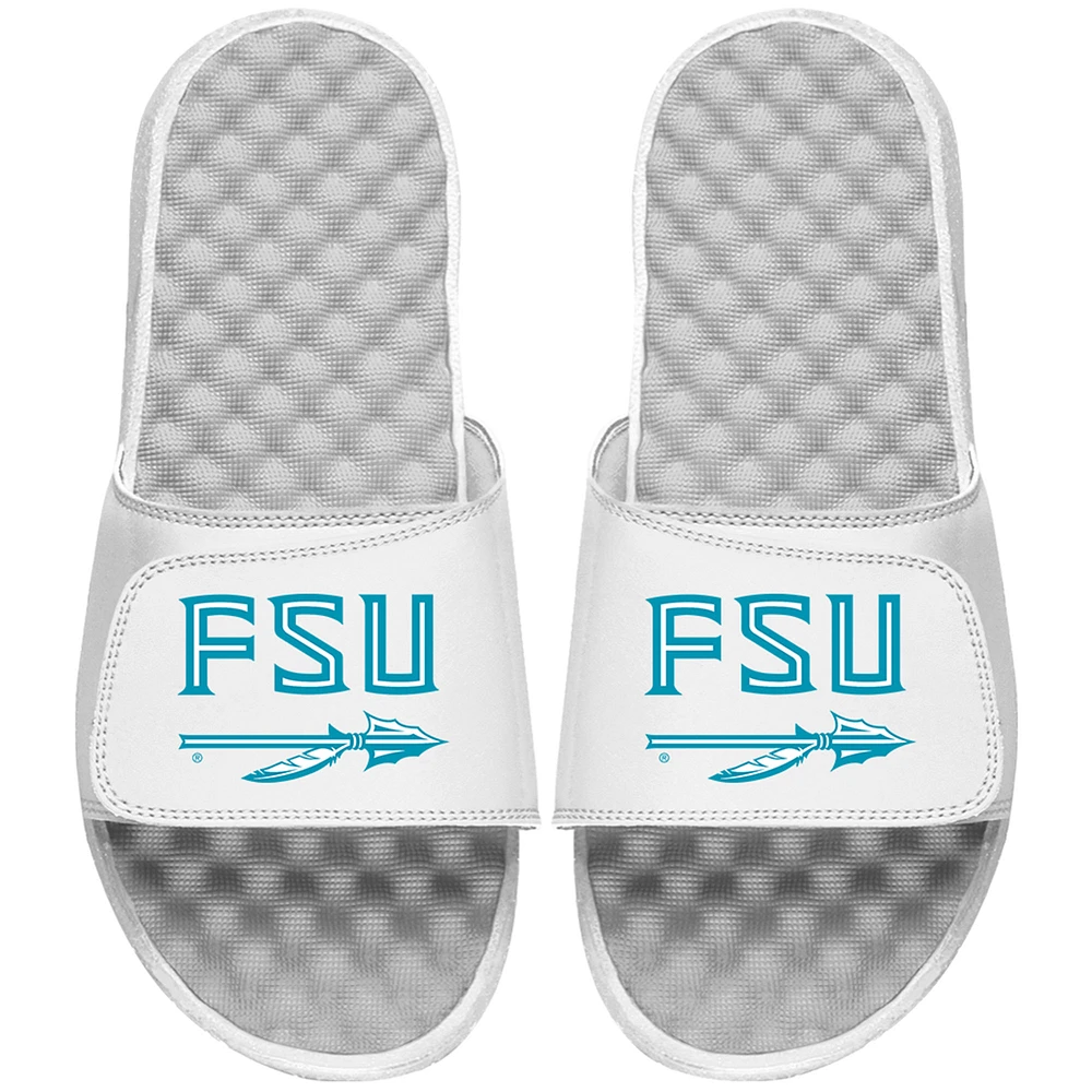 Youth ISlide White Florida State Seminoles Heritage Wordmark Slide Sandals