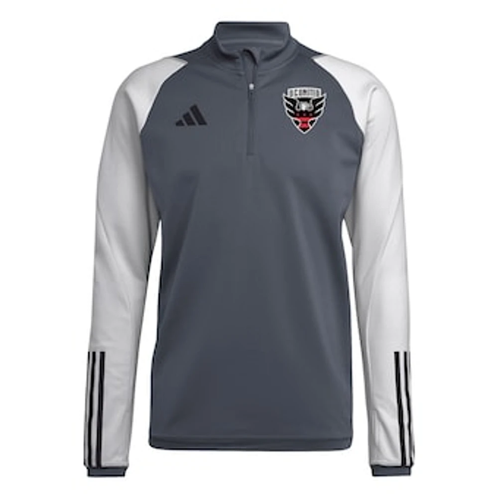 Men's adidas Gray D.C. United 2024 On-Field AEROREADY Quarter-Zip Training Top