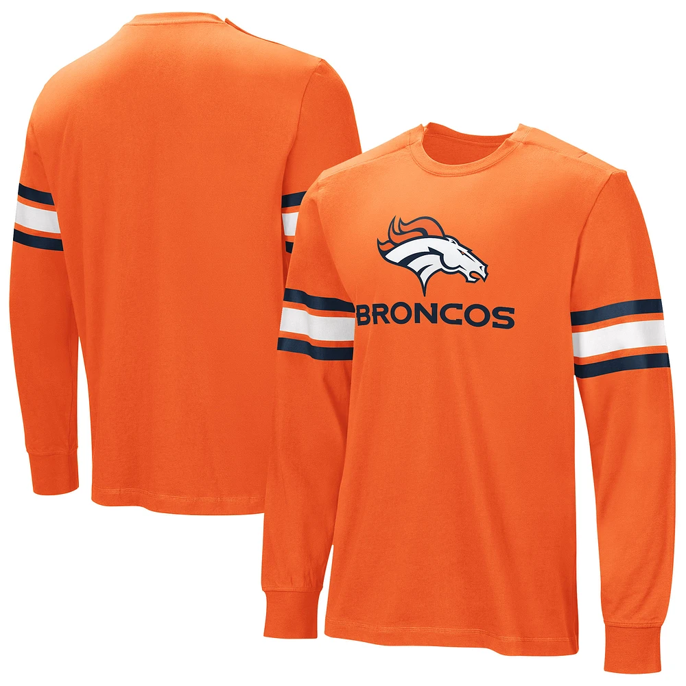 Men's Orange Denver Broncos Hands Off Long Sleeve Adaptive T-Shirt